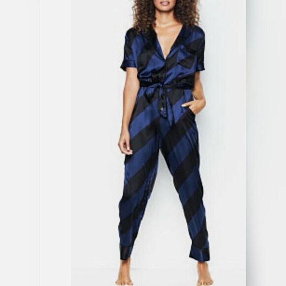 Victoria's Secret Other - Victoria's Secret Navy and Black Striped Romper